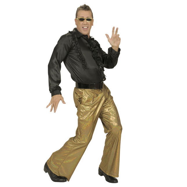 Pantalones Disco 70S Oro Hombre