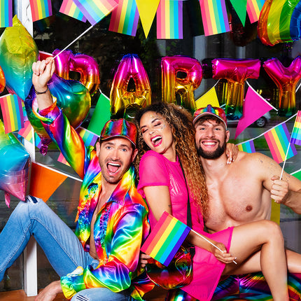 Blusa con volantes Arco Iris para hombre