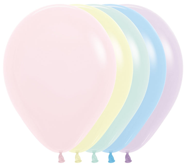 Globos Mezcla Pastel Mate 30cm 12pcs