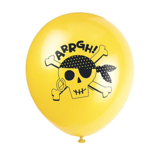 Globos Piratas Arrgh 30cm 8pcs