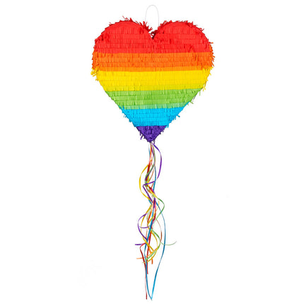 Piñata Arco Iris Corazón 37cm