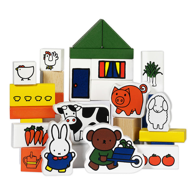 Granja de bloques de madera Miffy