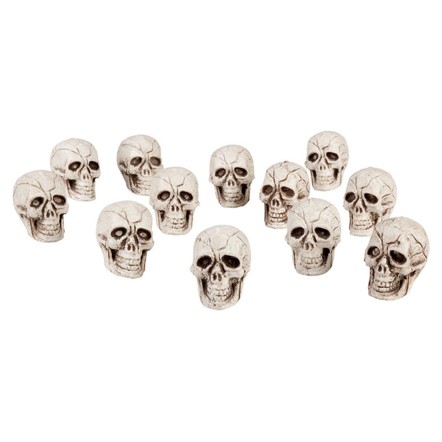 Set de calaveras de Halloween 3cm 12 piezas