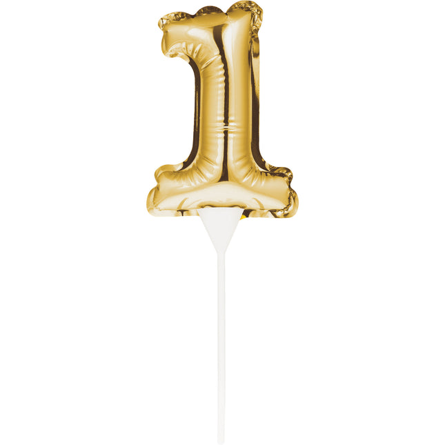 Gold Cake topper 1 Año Globo 13cm