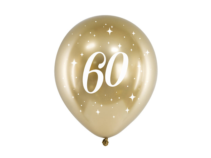 Globos 60 Años Oro 30cm 6pcs