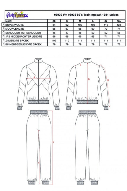 Chándal 80`S Style Unisex