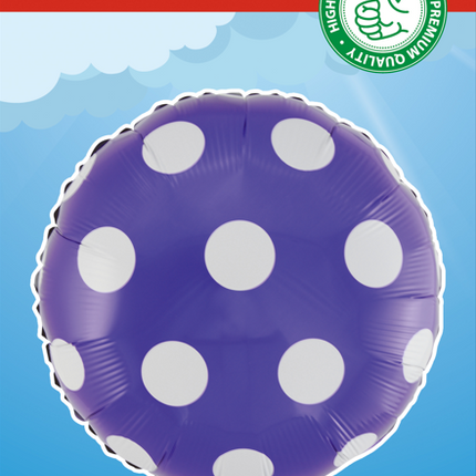 Globo de Helio Dots Morado 45cm vacío