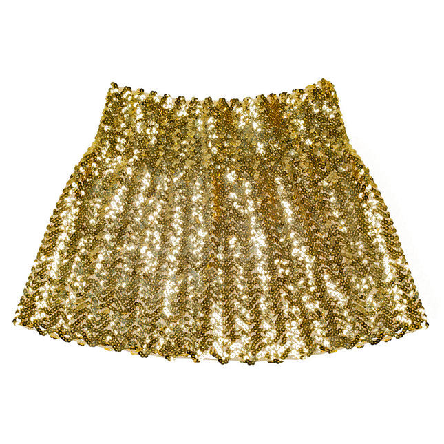 Mini Falda Lentejuelas Oro M