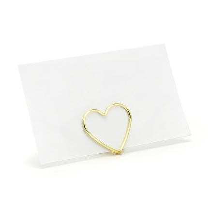 Portatarjetas Corazones Oro 2,5cm 10pcs