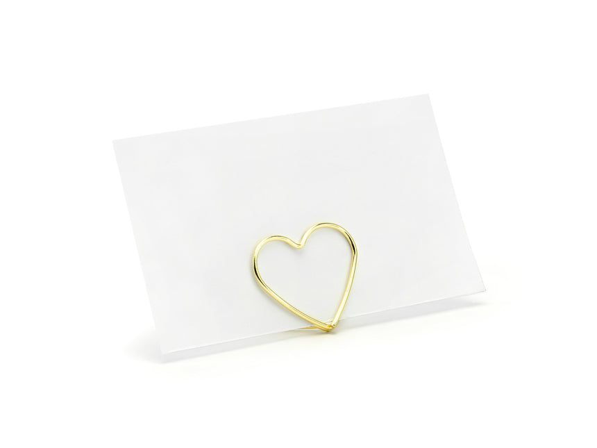 Portatarjetas Corazones Oro 2,5cm 10pcs