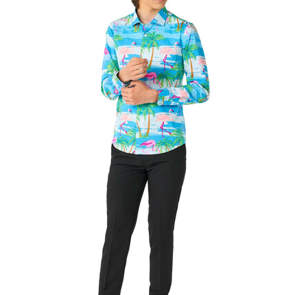 Camiseta Hawaii Flamingo Adolescente Niño Adolescente <tc>OppoSuits</tc>