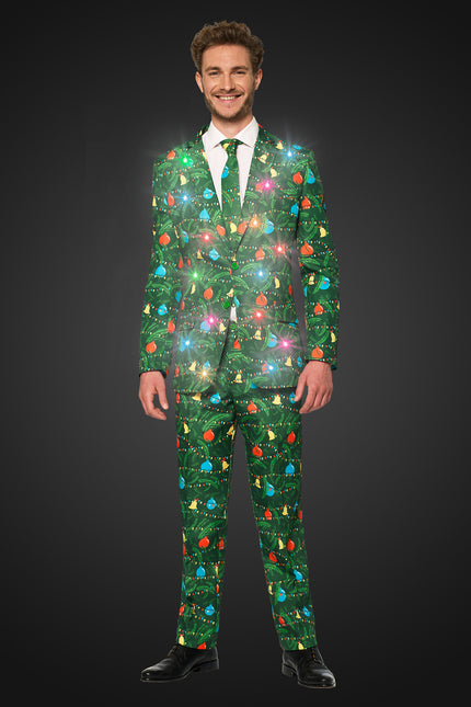 Traje Verde Navidad Con Luces