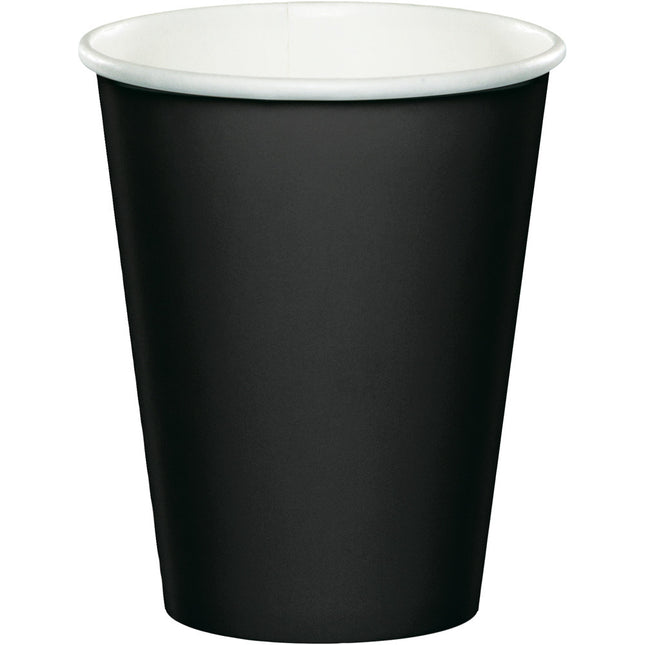 Vasos negros 256 ml 24 uds.