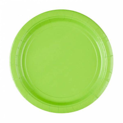 Platos Verde Lima 23cm 8pcs