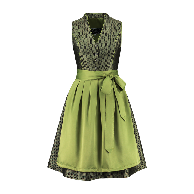 Vestido Dirndl Verde Oscuro Oktoberfest Señoras 2 Piezas