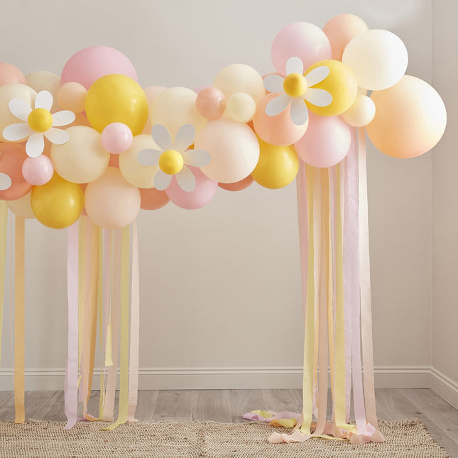 Arco de Globos Flores Pastel