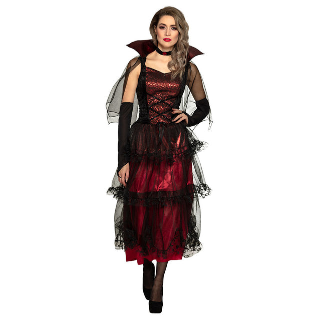 Halloween Disfraz de Vampiresa Rojo para Mujer