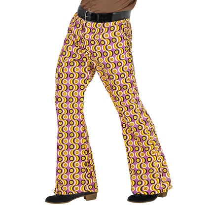 Pantalones Disco 70S Lila Hombre