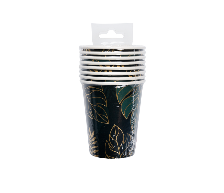 Vasos Hoja 250ml 8ud