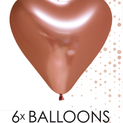 Globos Corazón Cobre 30cm 6pcs