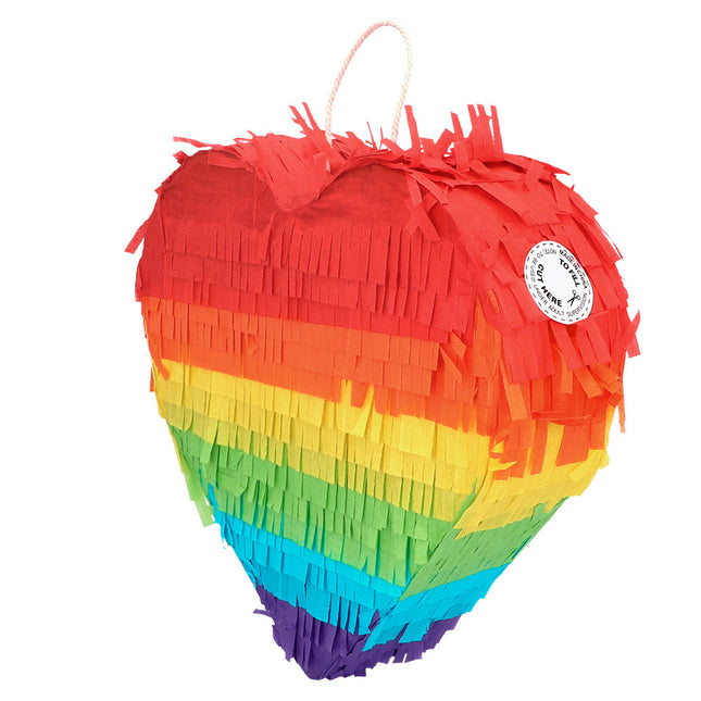 Piñata Arco Iris Corazón 20cm