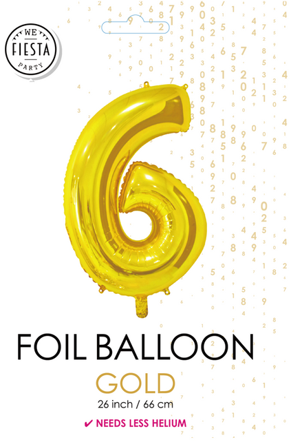 Globo foil Figura 6 Oro 66cm