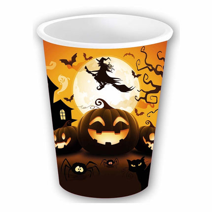 Vasos de Halloween Calabaza 240ml 6uds.