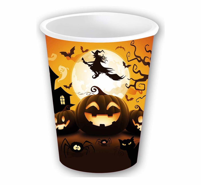 Vasos de Halloween Calabaza 240ml 6uds.