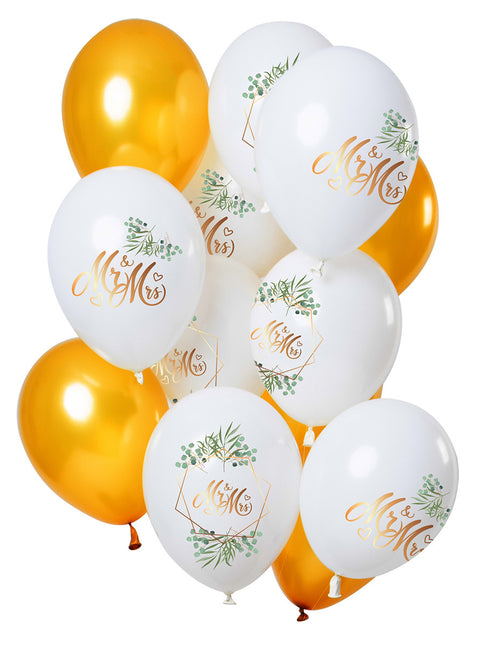 Globos de Boda Mr & Mrs 30cm 12pcs