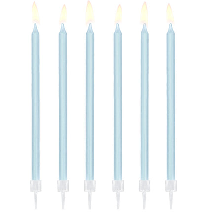 Velas Azul Claro 14cm 12uds