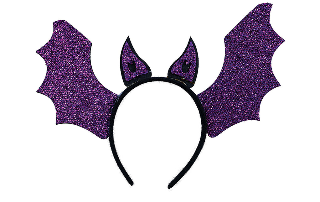 Diadema de Halloween Morada Murciélago