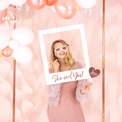 Photobooth Boda Oro Rosa 12pcs