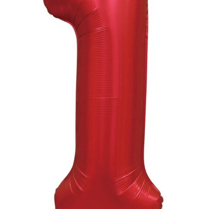 Globo Rojo Figura 1 Año Brillante 86cm