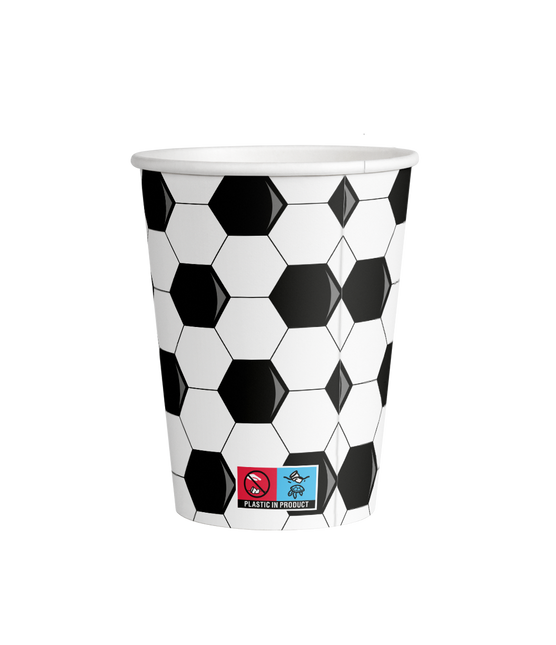 Tazas de fútbol 9cm 8uds.