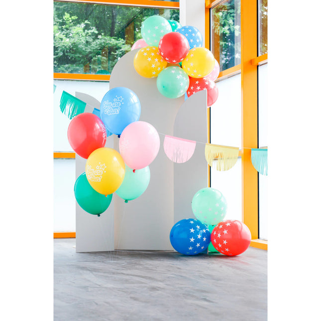 Globos Color Estrella 33cm 6pcs