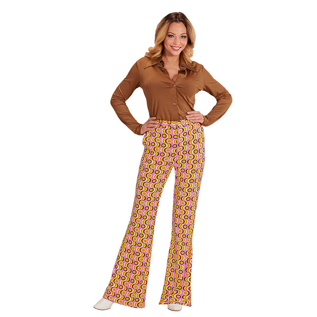 Pantalones Disco 70S Mujer