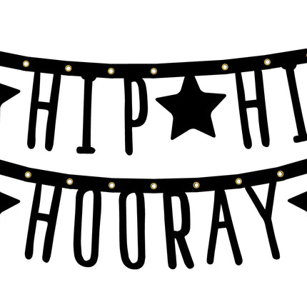 Guirnalda de letras Hip Hip Hooray 1,5 m