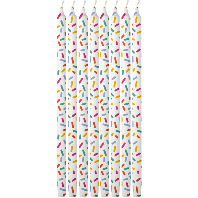 Velas de Colores Confetti 8uds