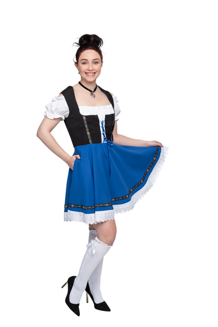 Oktoberfest Vestido Dirndl Oktoberfest Negro Azul Señoras