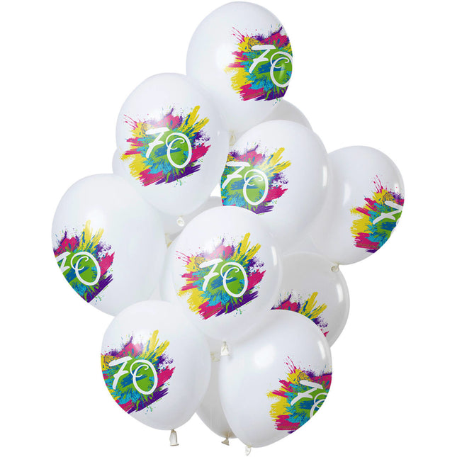 Globos Fiesta 70 Años 30cm 12pcs