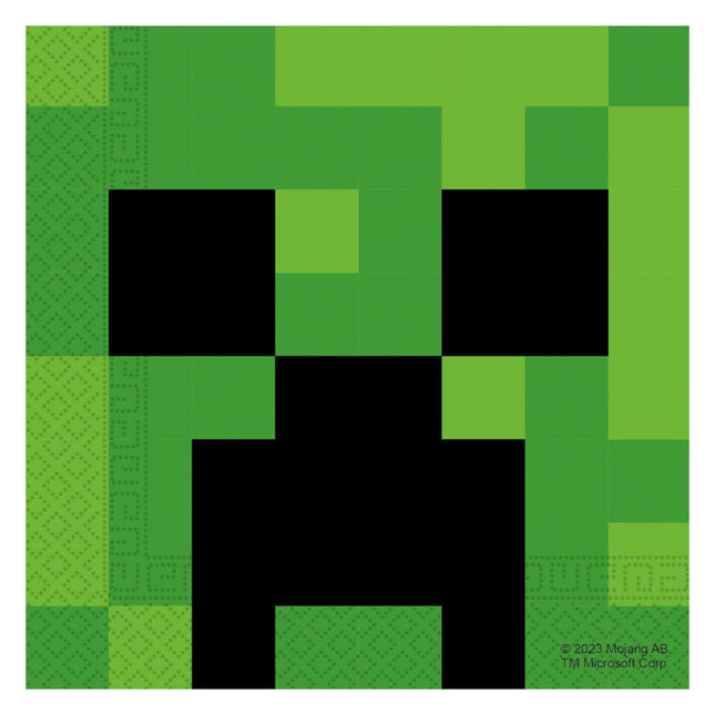 Servilletas Minecraft 2 capas 33cm 20pcs