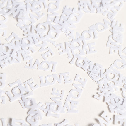 Confeti de mesa Love White