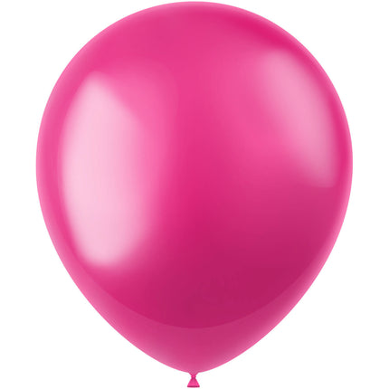 Globos Fucsia Rosa Fucsia Metalizado 33cm 50pcs