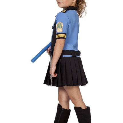 Traje de Policía Azul Niña