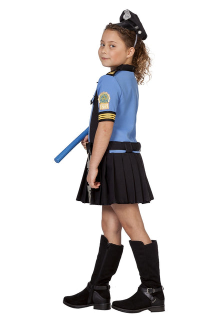 Traje de Policía Azul Niña