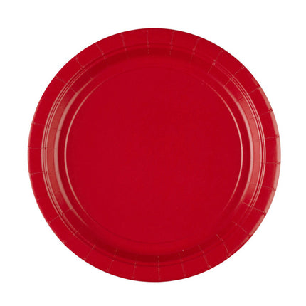 Platos Rojos 23cm 8ud