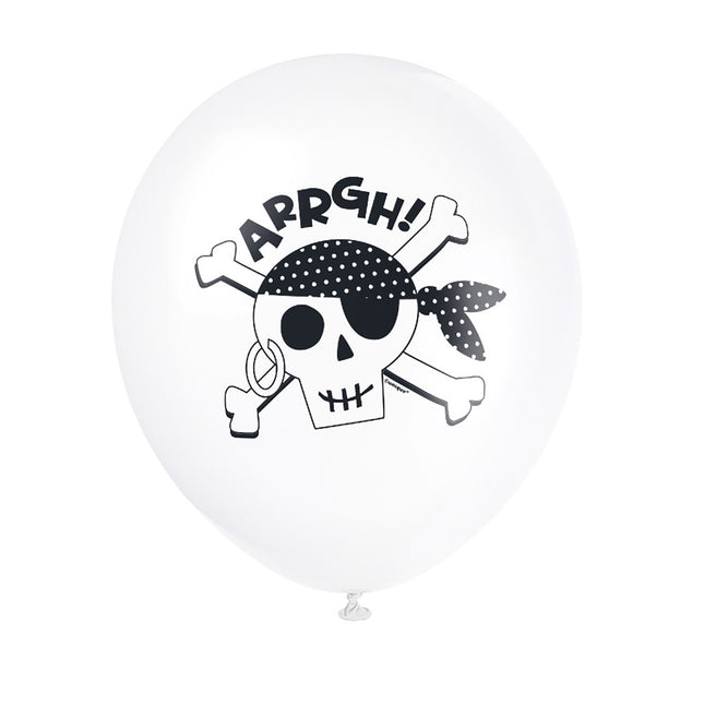 Globos Piratas Arrgh 30cm 8pcs