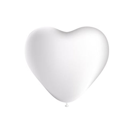 Globos Corazones Blancos 25cm 6pcs