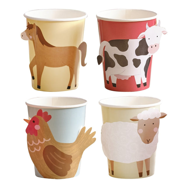 Tazas Animales 266ml 8pcs