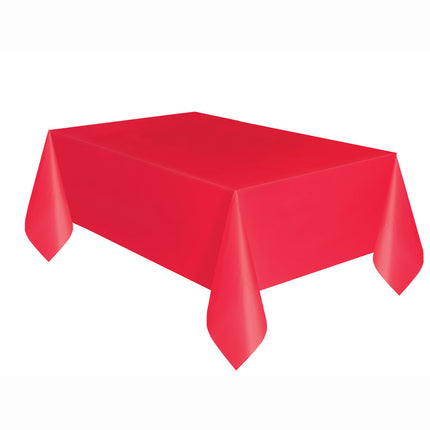 Mantel Rojo Plástico 2,74m